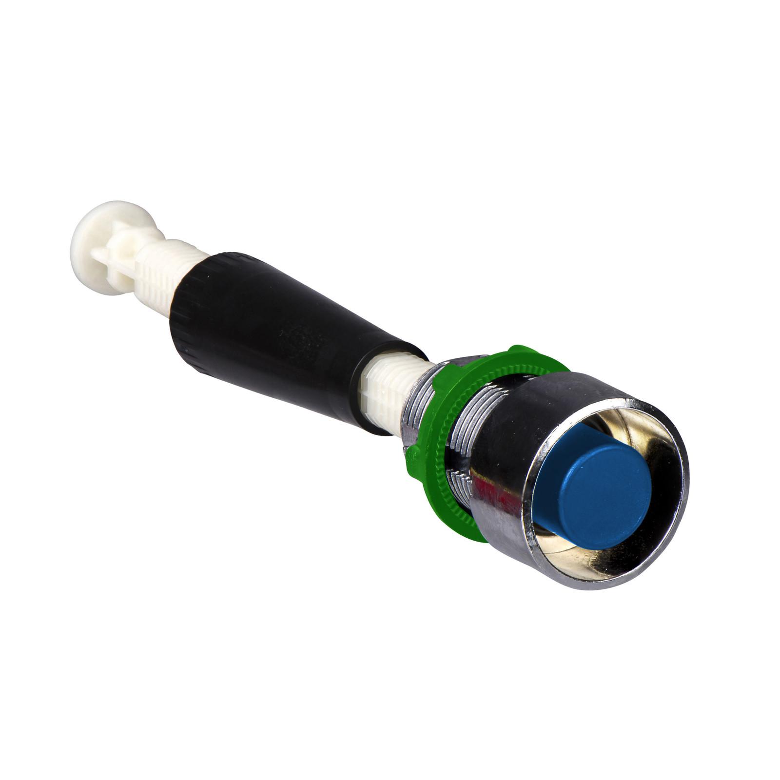 Manual overload reset push button, Harmony XB4, blue flush, 22mm, for 30...130 mm actuation distance