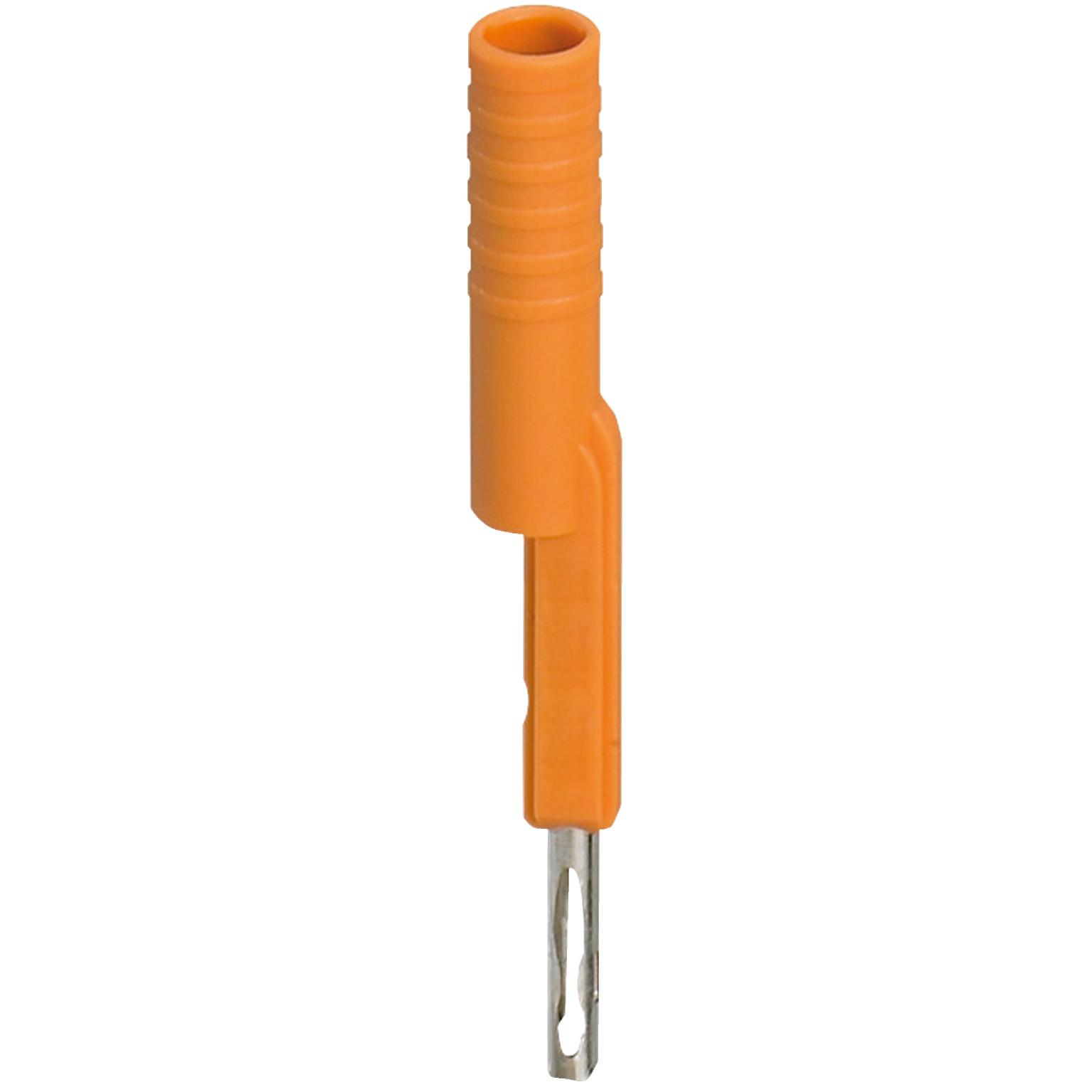 Test adapter, Linergy TR, for 4mm safety test plug, lockable yellow for NSYTRV62TT