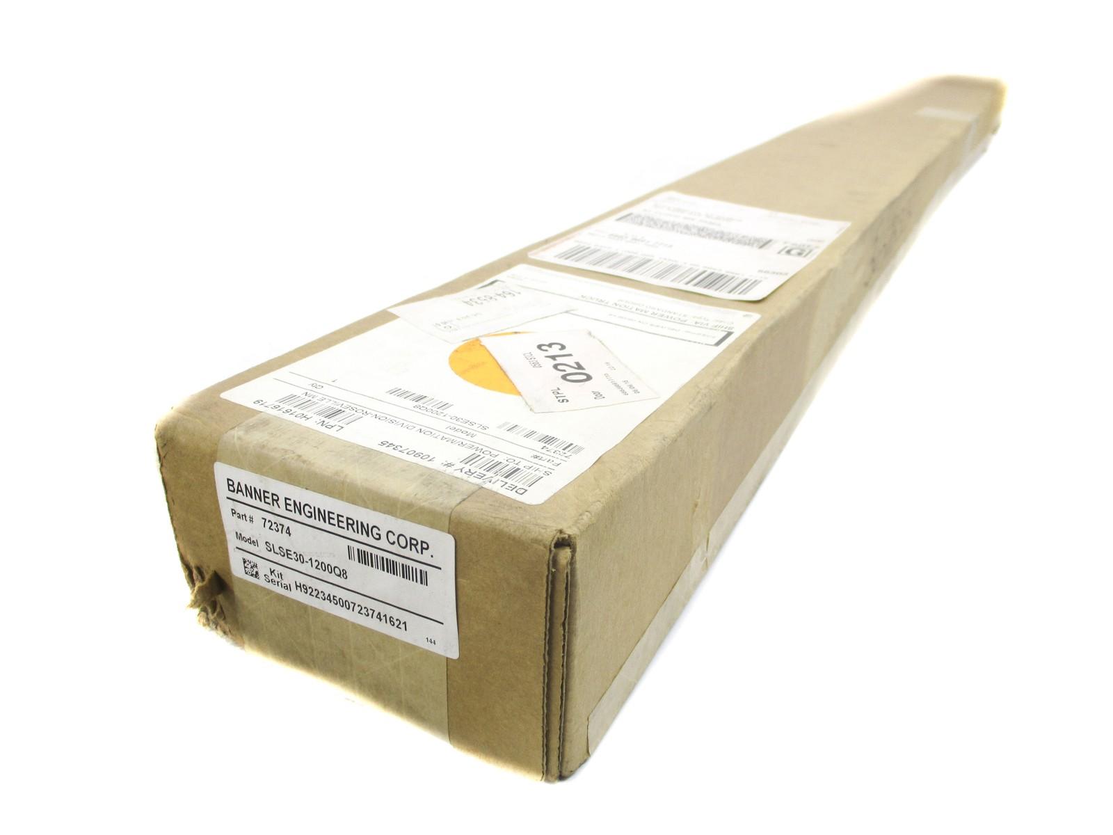 SLSE30-1200Q8 EZ-SCREEN EMITTER, 30 mm Resolution, Range: 0.1 to 18 m (4 INCH to 60FT), Height: 1200 mm (47.2 INCH), Response Time: (Tr) 23 ms, Number Of Beams: 80, Quick-Disconnect Connector