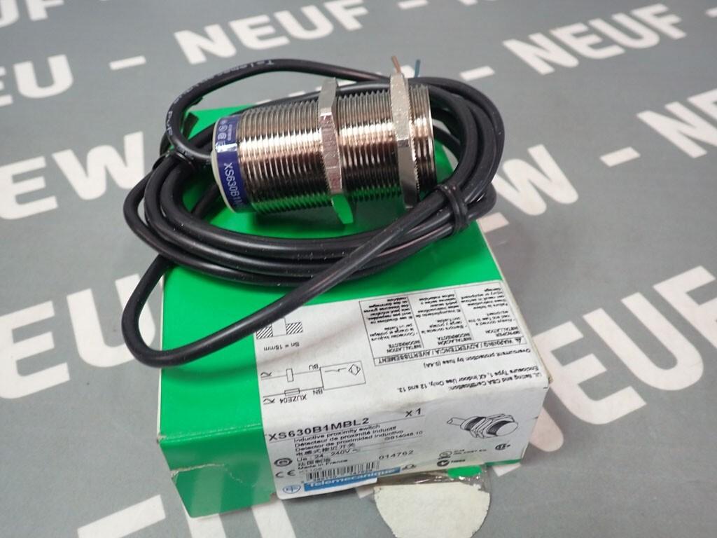 Inductive proximity sensors XS, inductive sensor XS6 M30, L62mm, brass, Sn15mm, 24...240VAC/DC, cable 2 m