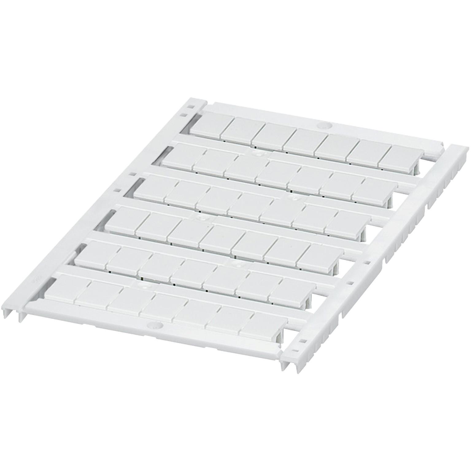 Marking card, Linergy TR, with 6 strips, 8mm, unprinted, 42 characters, white, Set of 10