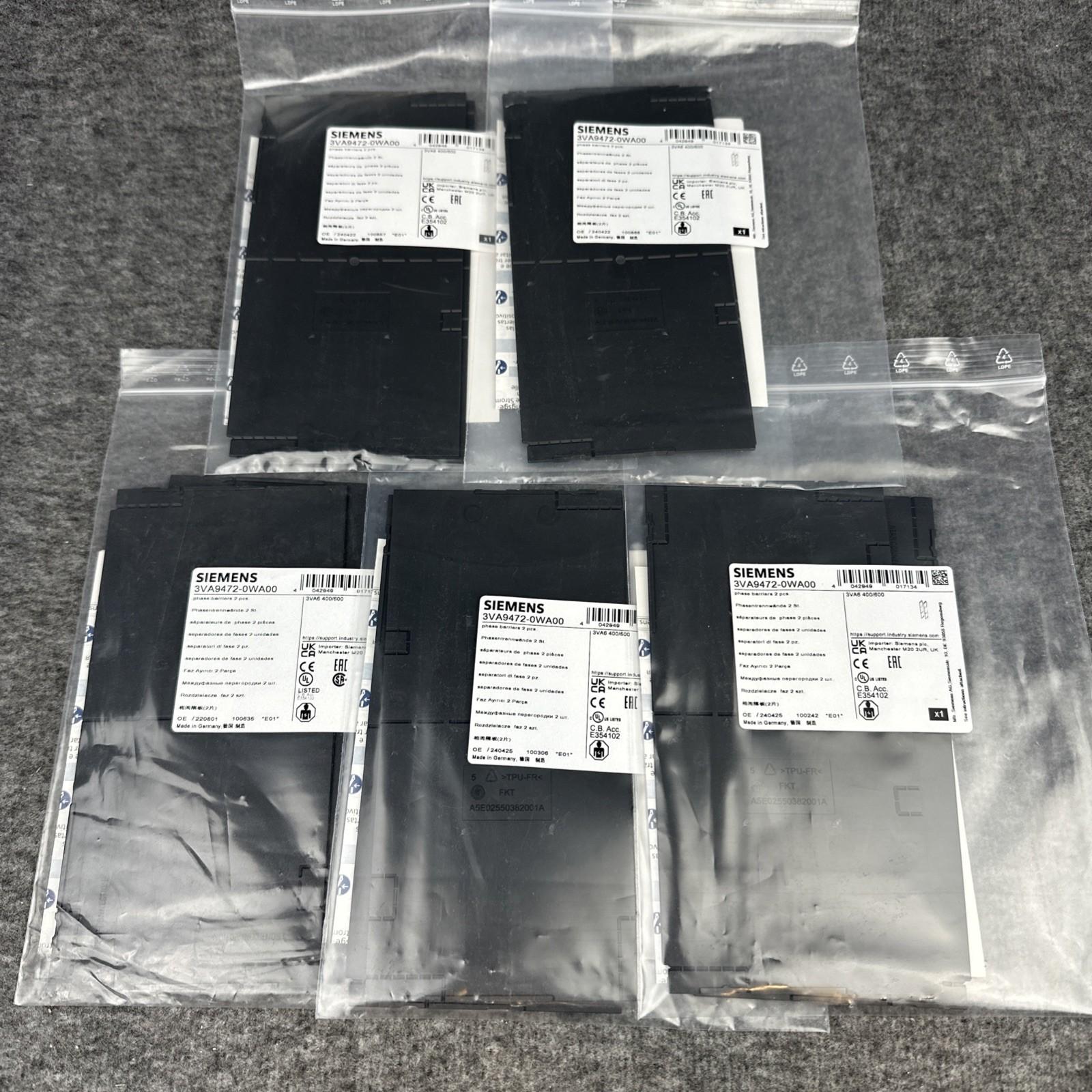 BREAKER 3VA6 600A PHASE BARRIERS 2 PCS