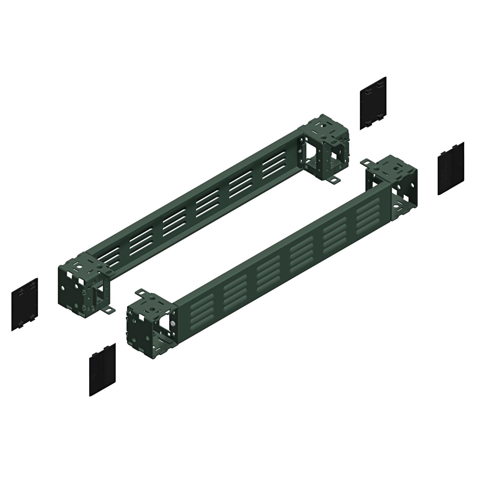 Ventilated front & rear plinth, PanelSeT SFN, Spacial SF, Spacial SM, for electrical enclosure W600mm, plinth H100mm