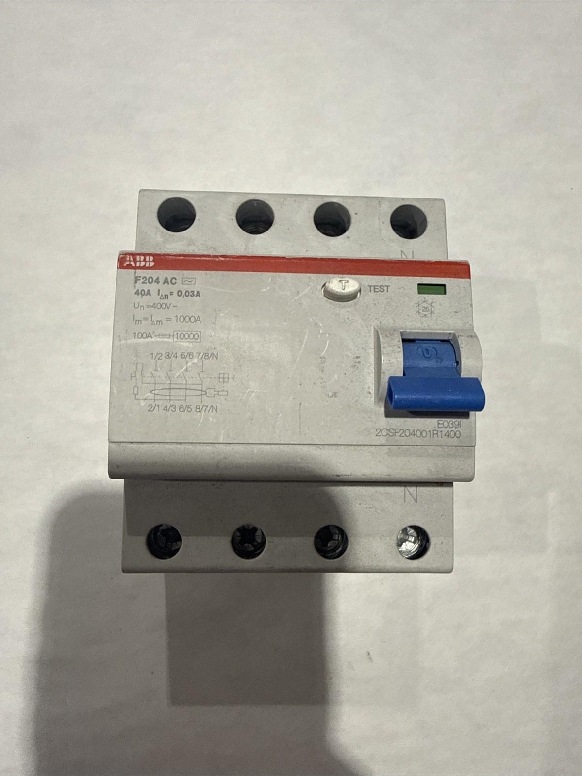 F204 AC-40/0.03 Residual Current Circuit Breaker 4P AC type 30 mA