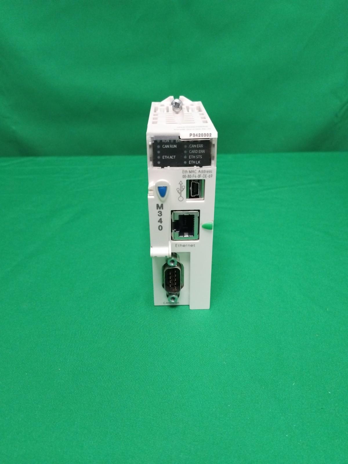 processor, Modicon M340, max 1024 discrete, 256 analog IO, CANopen, Ethernet