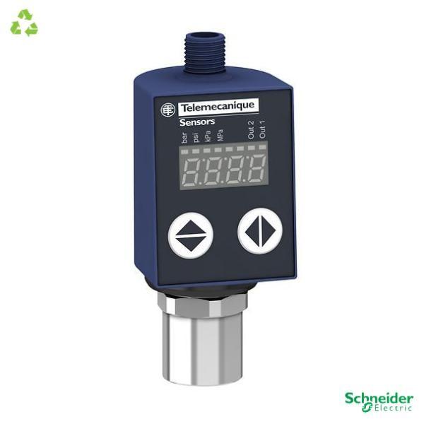 Electronic pressure sensors, Pressure sensors XM, XMLR 10 bar, 1/4" 18 NPT, 24 VDC, 4...20 mA, 2xPNP, M12