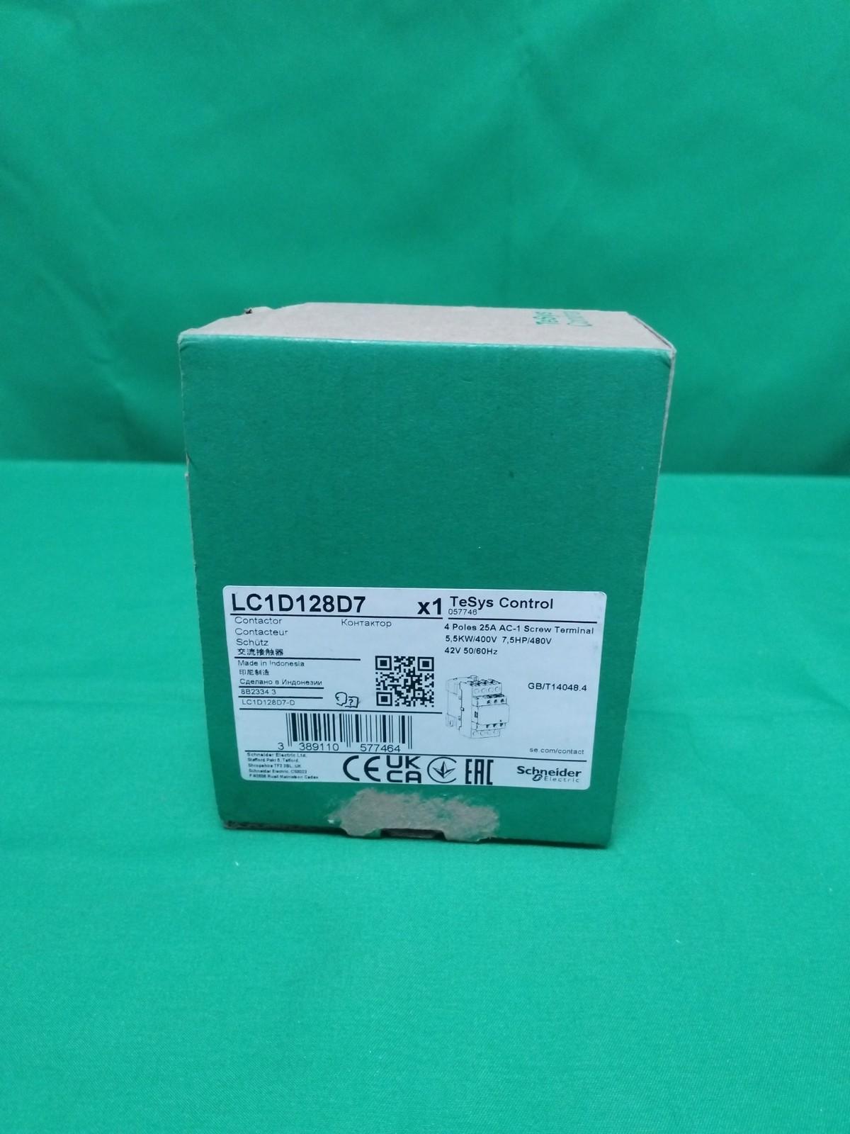 IEC contactor, TeSys Deca, nonreversing, 25A resistive, 4 pole, 2 NO and 2 NC, 42VAC 50/60Hz coil, open style