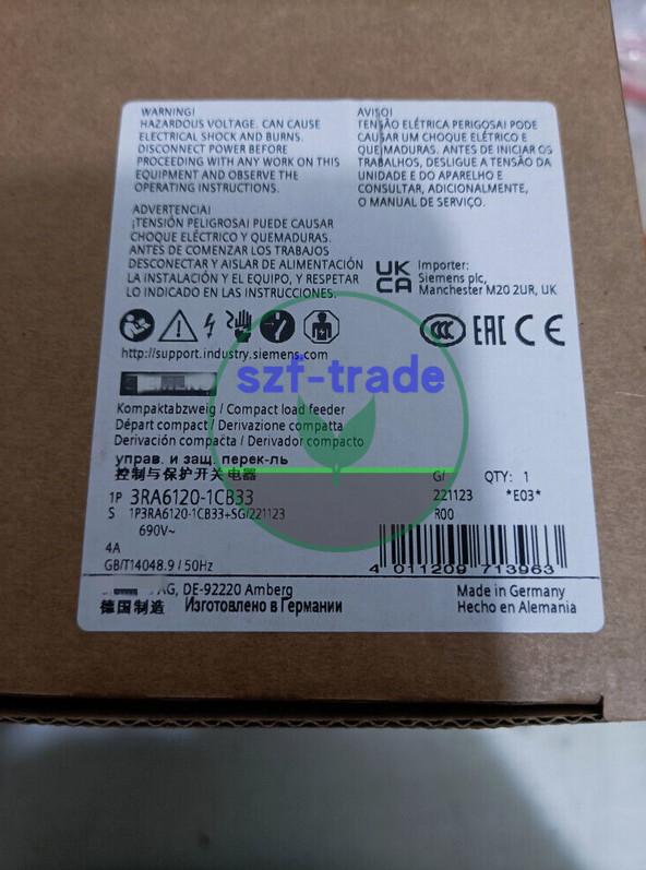 Direct Starter 3RA6120-1CB33 3RA6 120-1CB33 3RA61201CB33