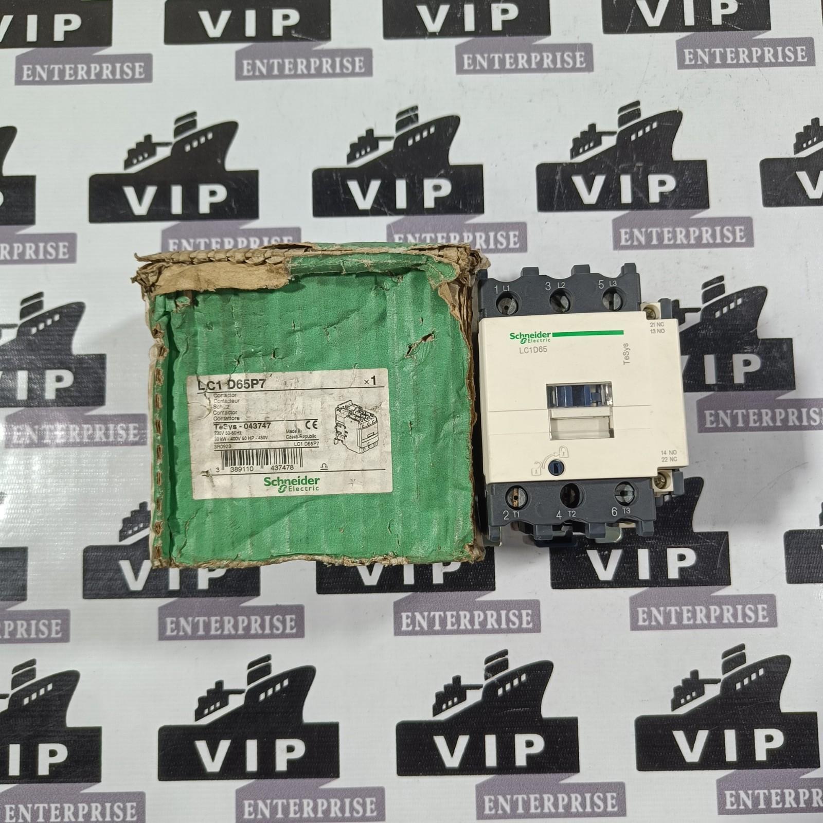 IEC contactor, TeSys D, nonreversing, 65A, 40HP at 480VAC, up to 100kA SCCR, 3 phase, 3 NO, 230VAC 50/60Hz coil, open
