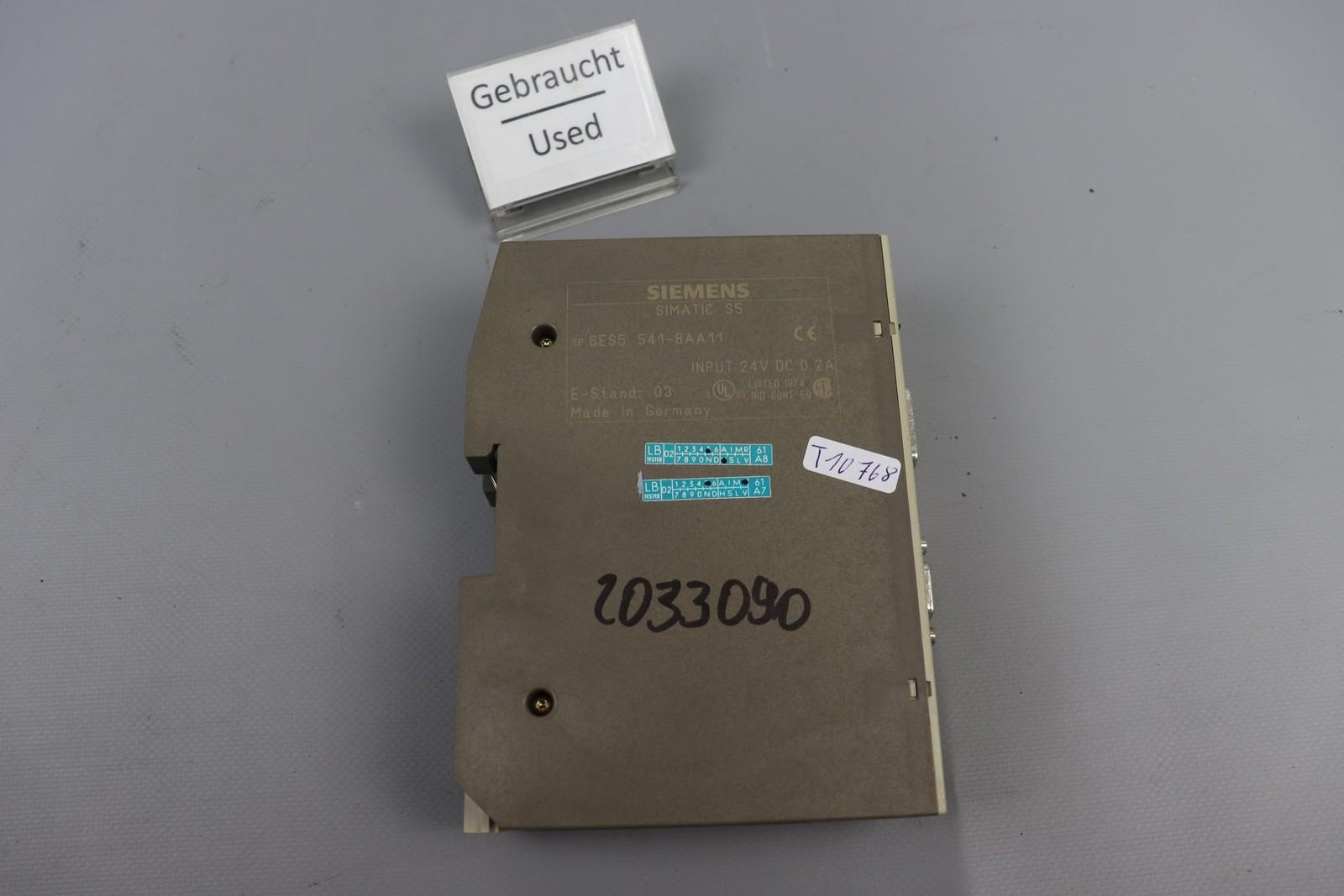 Simatic 6ES5-541-8AA11 Module D'Interface Utilisé