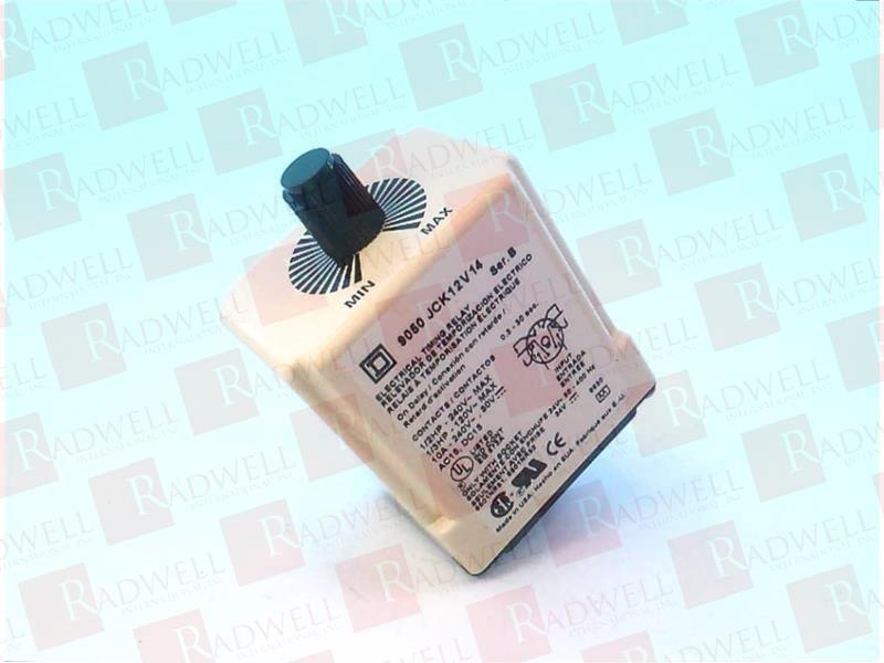 Timing Relay, Type JCK, plug In, on delay, adjustable time, 0.3 to 30 seconds, 10A, 240 VAC, 24 VAC/DC