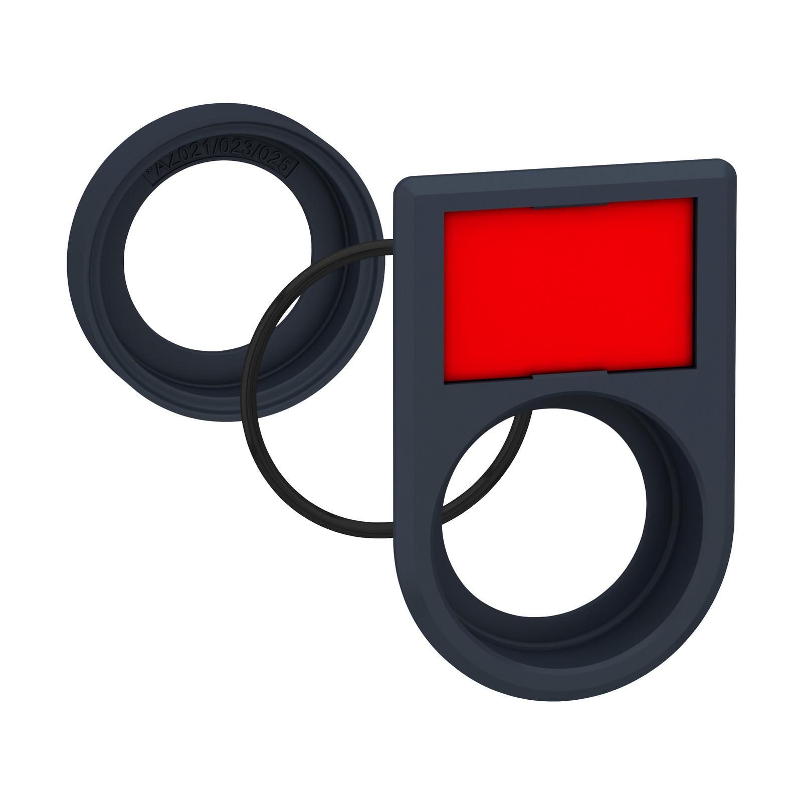 Flush mounting kit, Harmony XB5, mounting kit 30mm for push buttons and pilot lights 22mm, plastic, 2 line legend