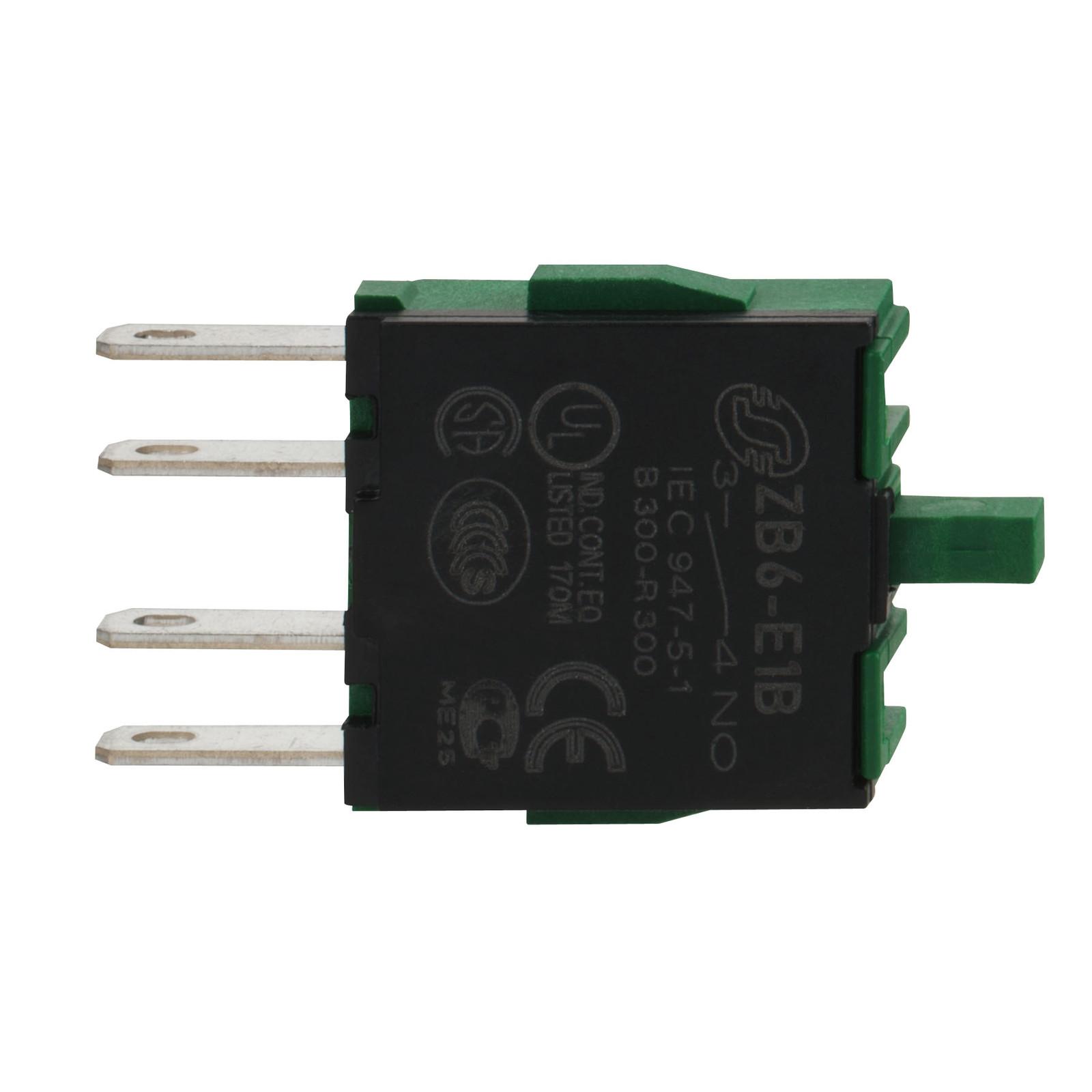 Contact block, Harmony XB6, single contact, for head 16mm, silver alloy, faston connector, 1NC