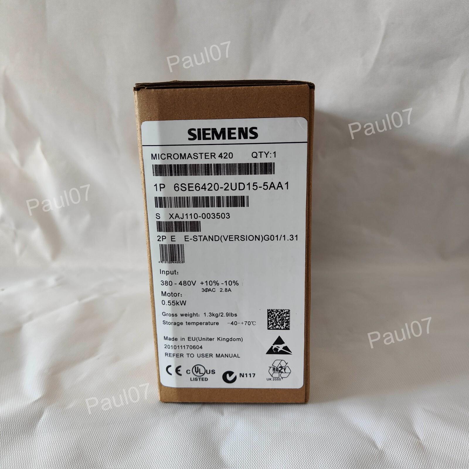 6SE6420-2UD15-5AA1 6SE6 420-2UD15-5AA1 MICROMASTER 420
