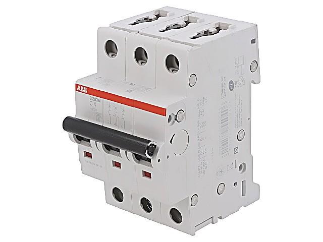 S203M-C4 Miniature Circuit Breaker - 3P - C - 4 A
