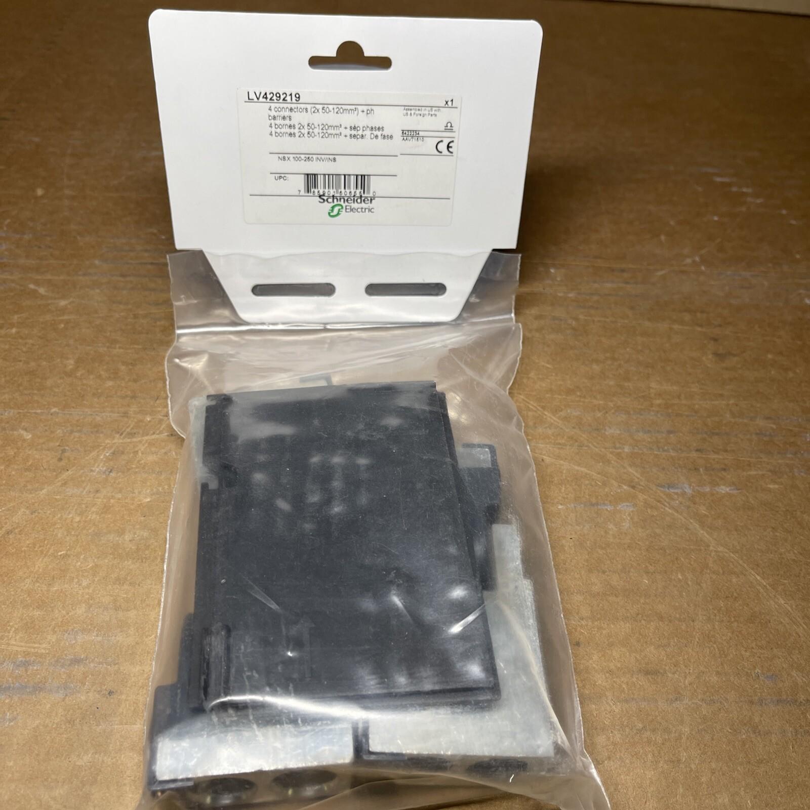 Aluminium bare cable connectors, ComPacT NSX, for 2 cables 50mm² to 120mm², 250A, set of 4 parts