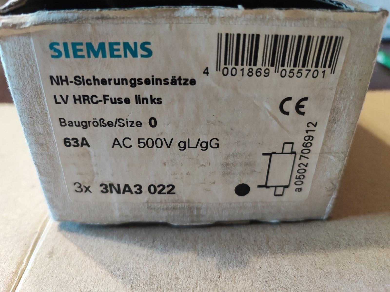 FUSE LINK, LV HRC, 63A, 500VAC, 440VDC
