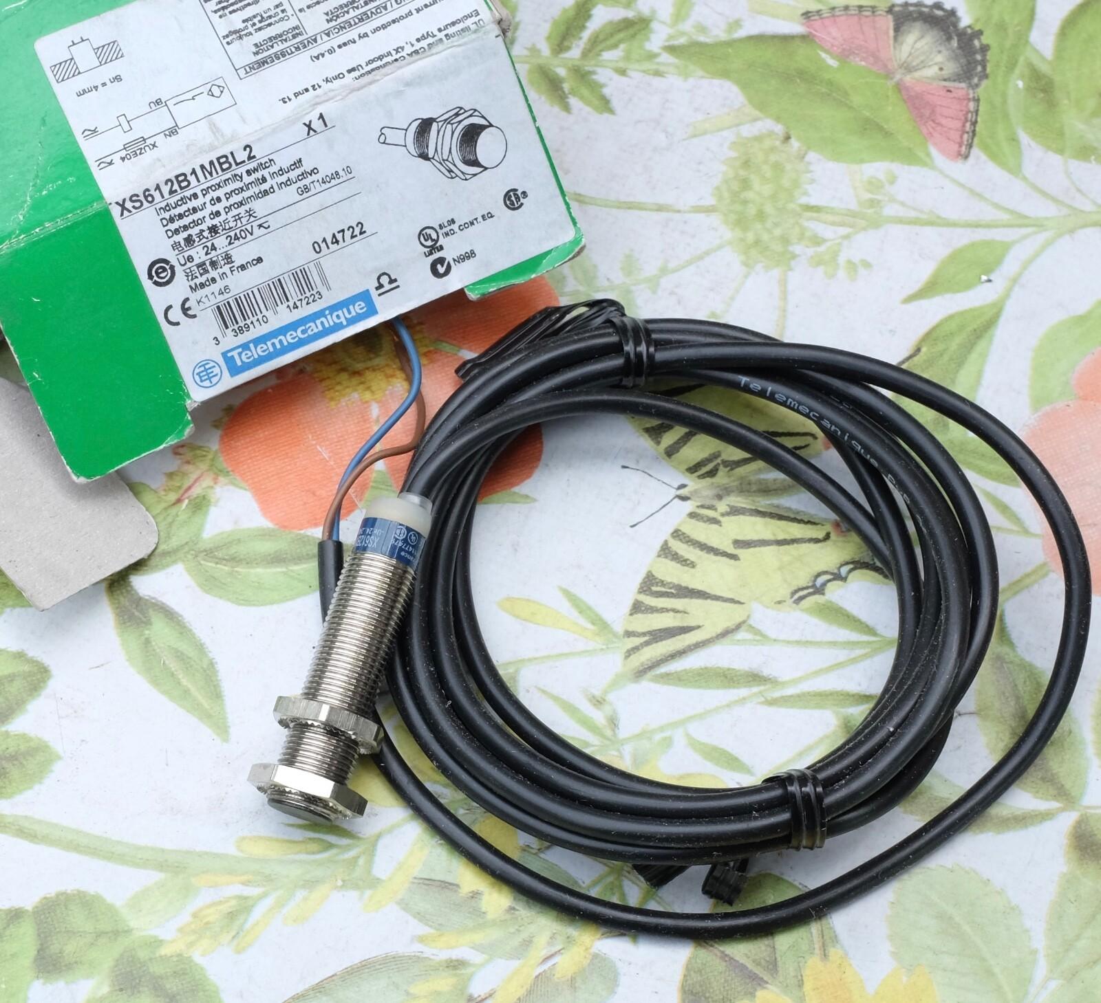 Inductive proximity sensors XS, inductive sensor XS6 M12, L54mm, brass, Sn4mm, 24...240VAC/DC, cable 2 m