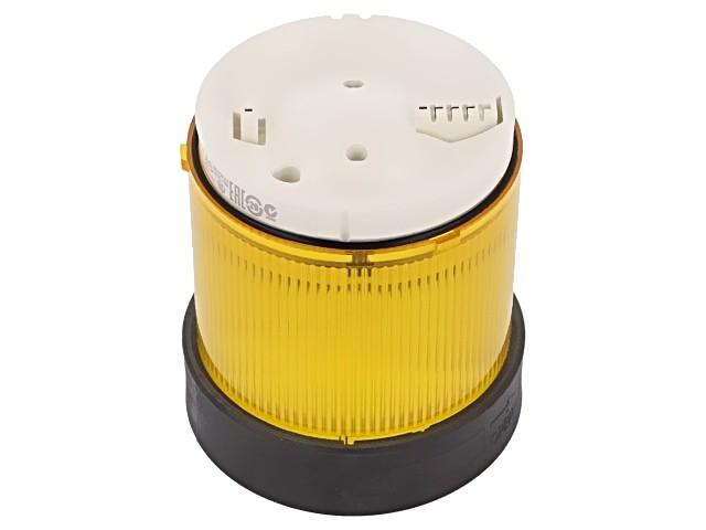 Indicator bank, Harmony XVB, illuminated unit, plastic, yellow, 70mm, flashing, for bulb or LED, 24V AC, 24...48V DC