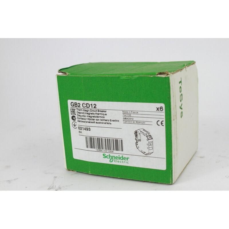 TeSys GB2 thermal magnetic circuit protector, 1 P + N, 6 A, Id = 83 A