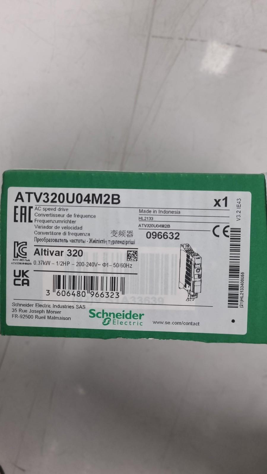 variable speed drive, Altivar Machine ATV320, 0.37kW, 200 to 240V, 1 phase, book