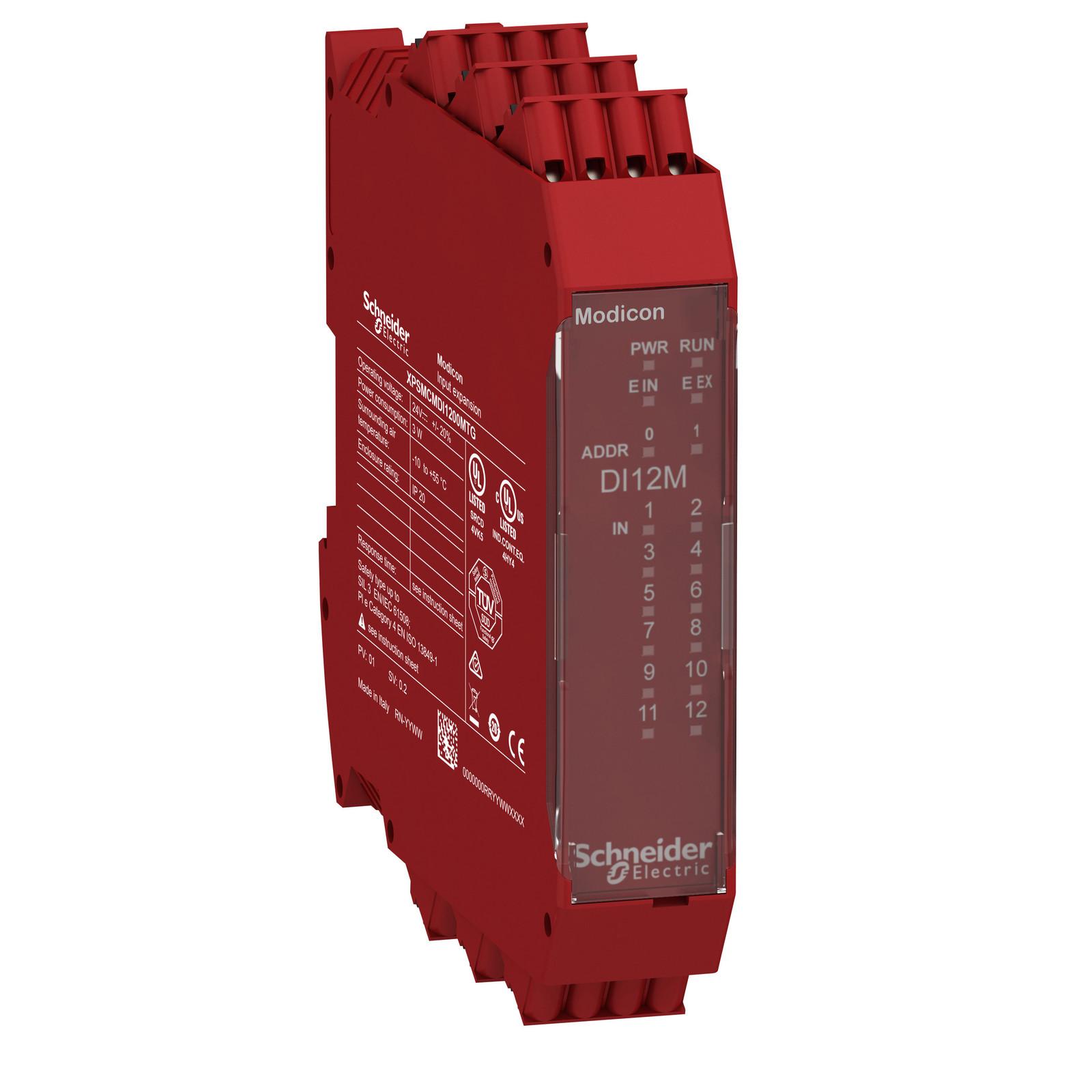 12 inputs expansion module for safety mats with spring term