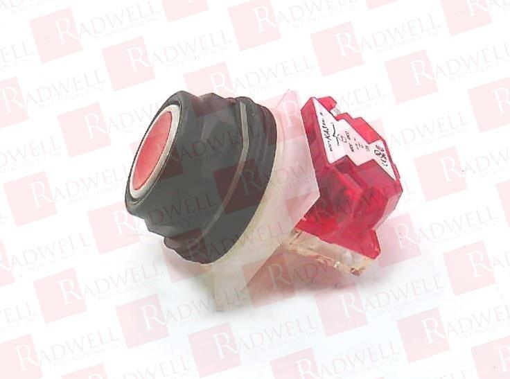 Push-button, Harmony 9001SK, plastic, flush, red, 30mm, spring return, 1 NC