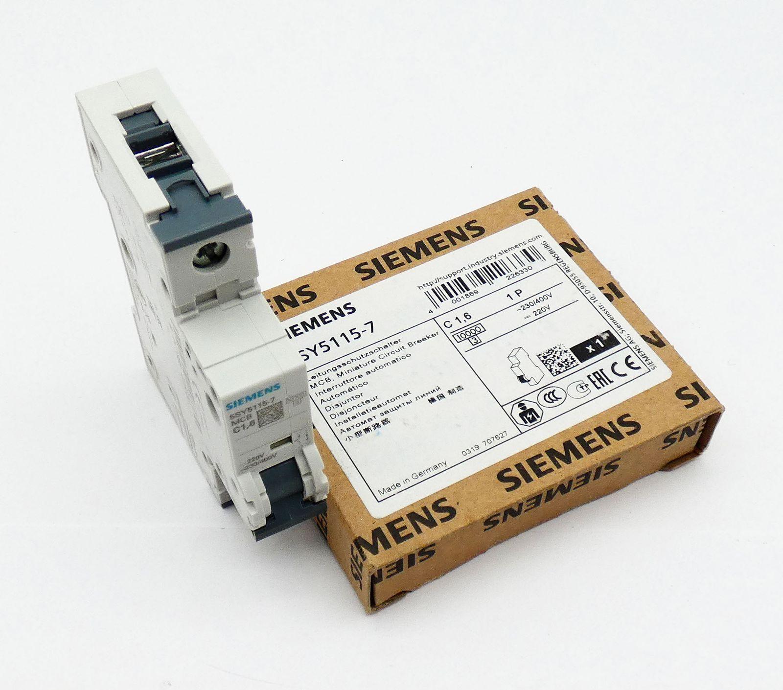 SUP PTOR 5SY5 1P IEC 230V 1.6A 10K C-TRP