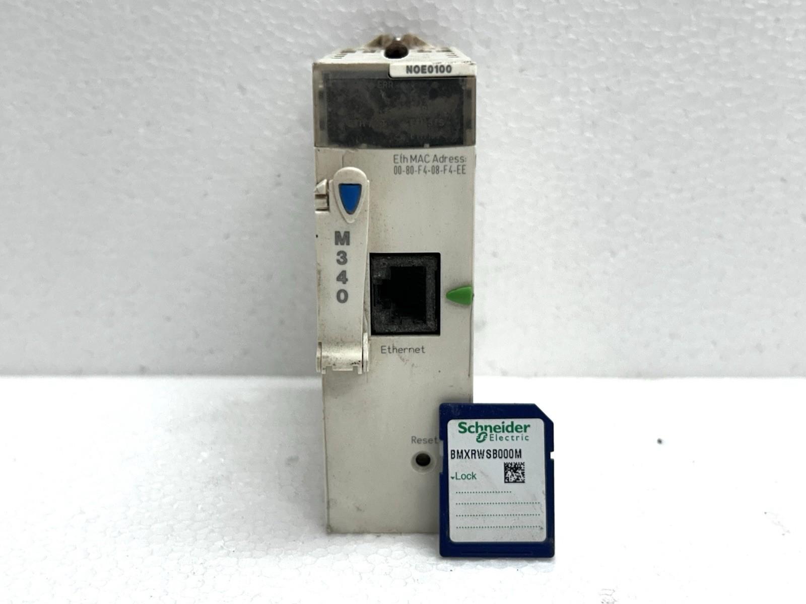 network module, Modicon M340, Modbus/TCP, 1 x RJ45, flash memory card