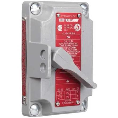 XS Series - Aluminum DPDT (Center Off) Tumbler Switch Cover With Device- 20A