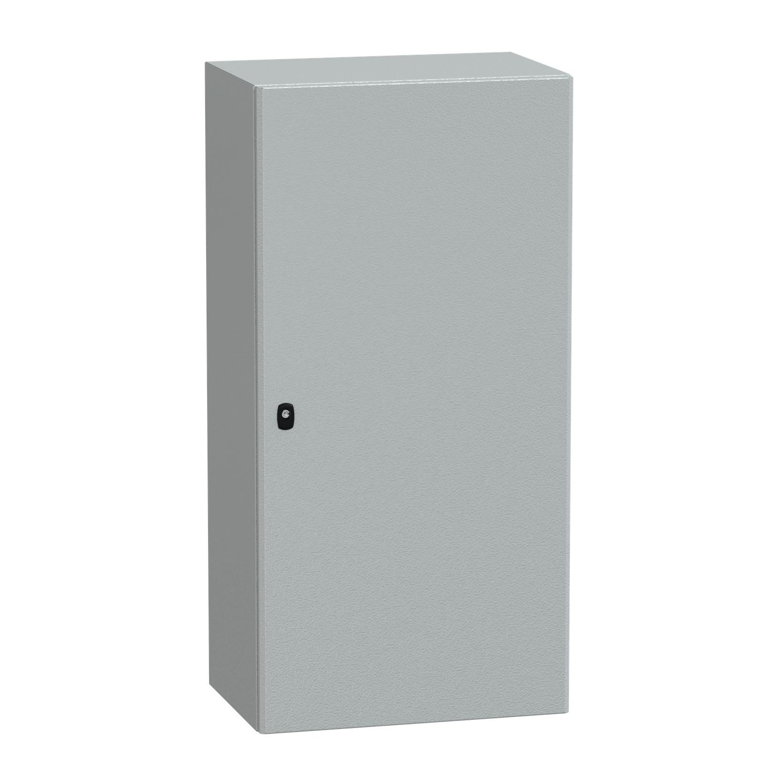 Wall mounted steel enclosure, Spacial S3D, plain door, with mounting plate, 1200x600x400mm, IP66, IK10