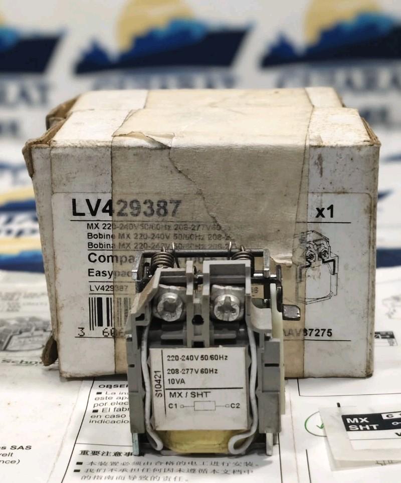 Shunt trip release MX, ComPacT NSX, 220/240VAC 50/60Hz, 208/277VAC 60Hz, screwless spring terminal connections