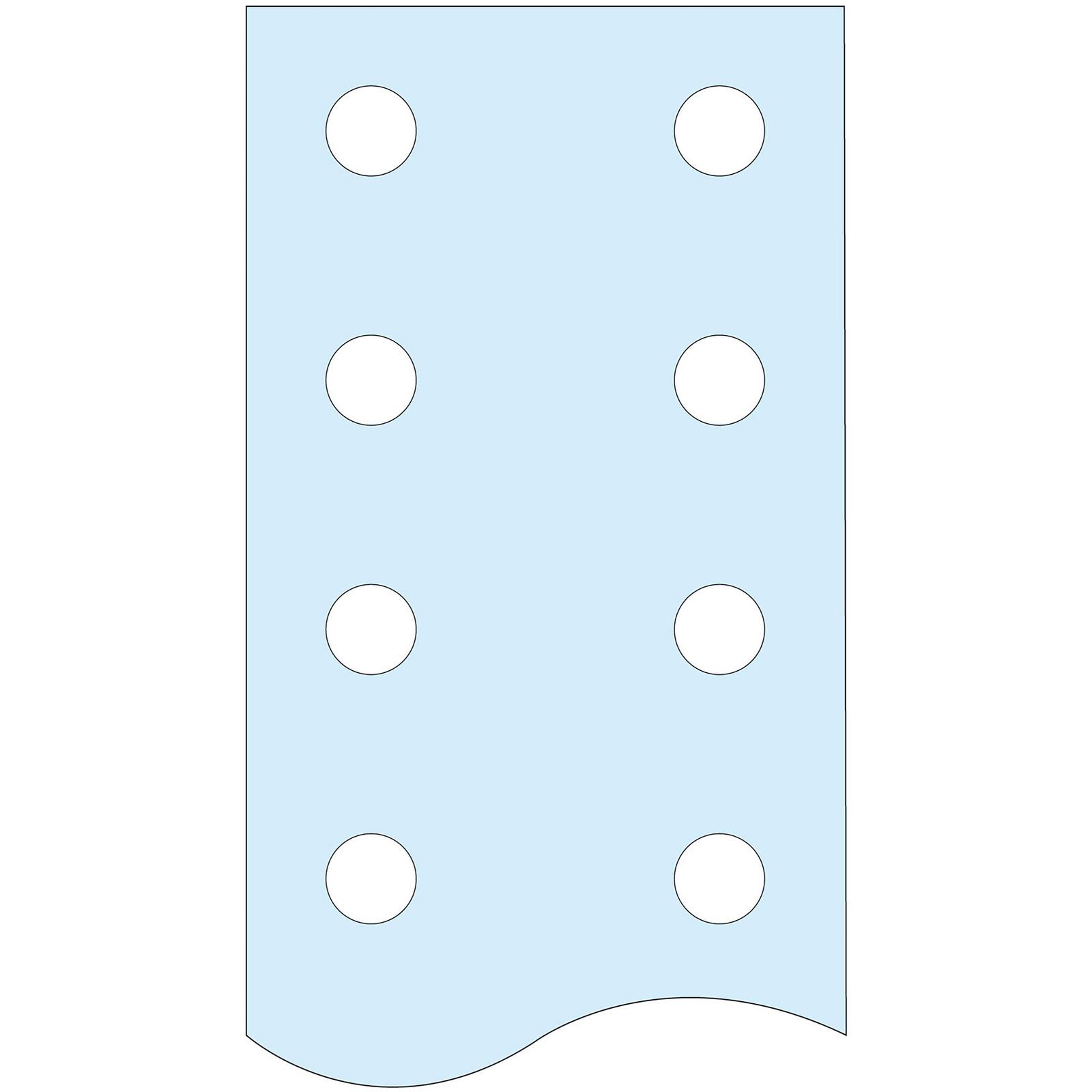 LVS04512 Barre plat perfo.PE L1675 25x5
