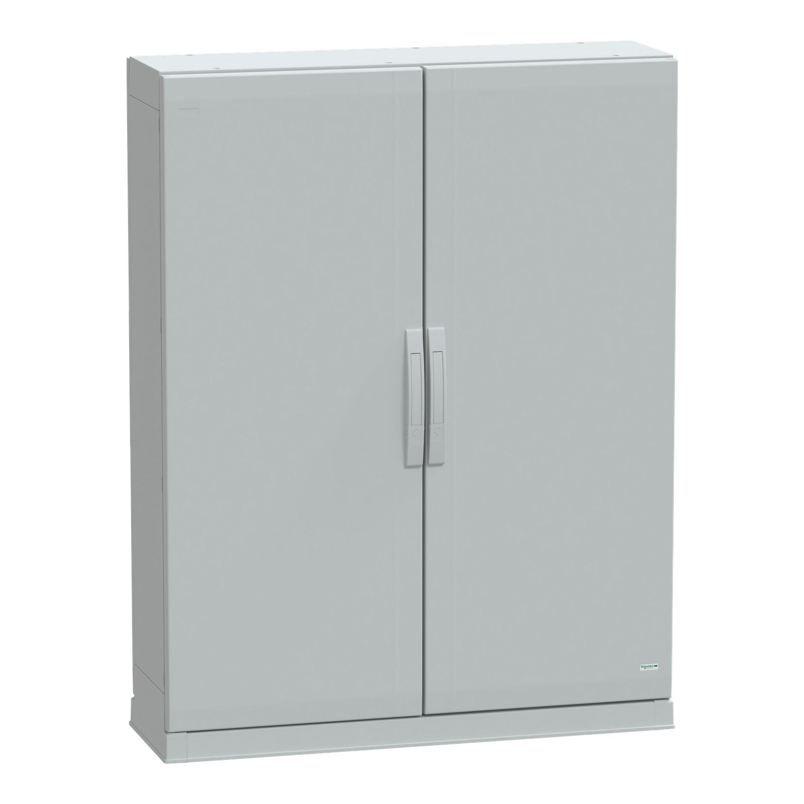 Floor standing polyester enclosure, Thalassa PLA, plain door, open bottom, 1250x1000x320mm, IP54, IK10