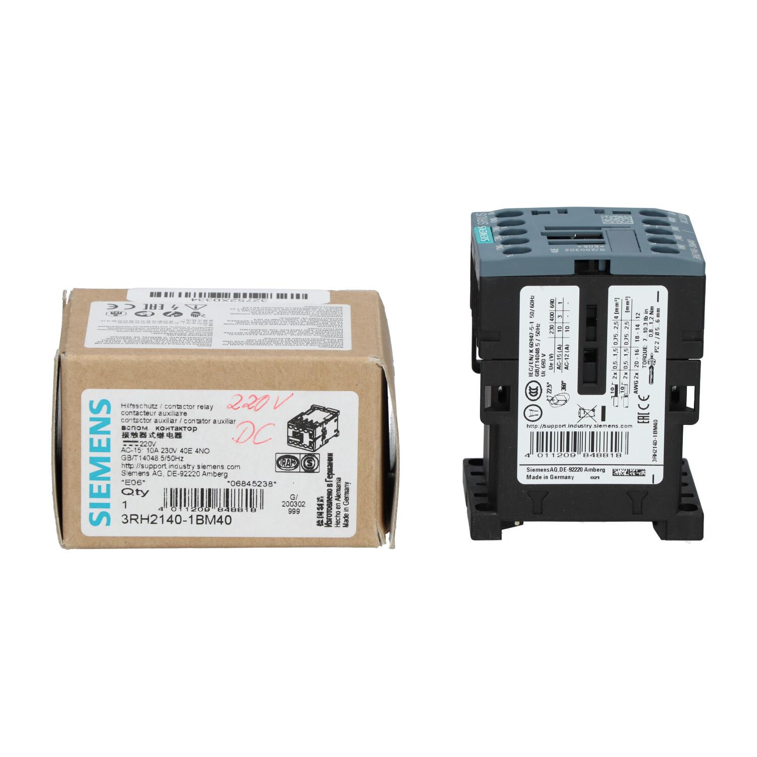 CONTACTOR RELAY 4NO DC 220V SCREW