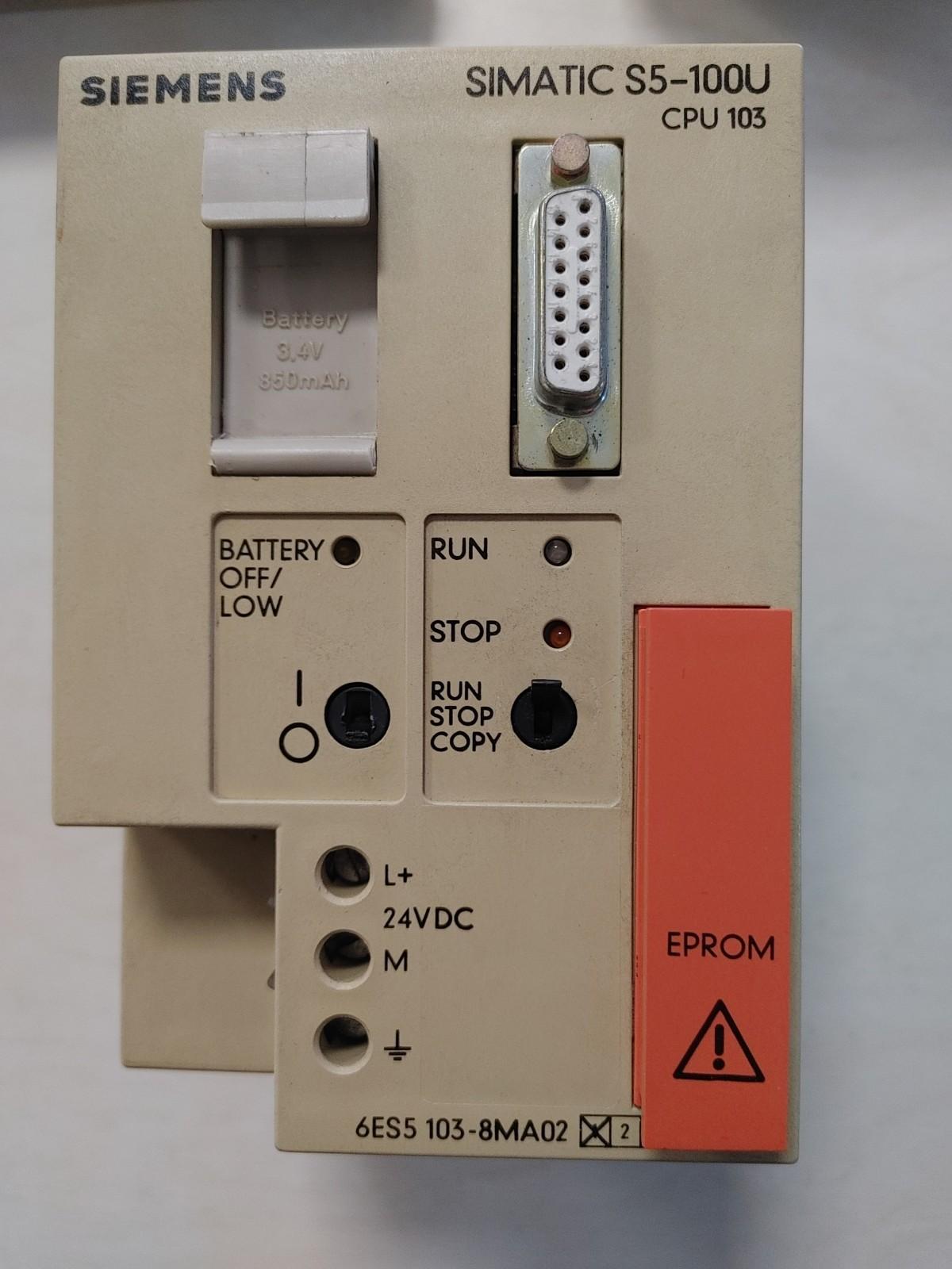 Simatic S5-100U CPU 103 6ES5 103-8MA01 EPROM