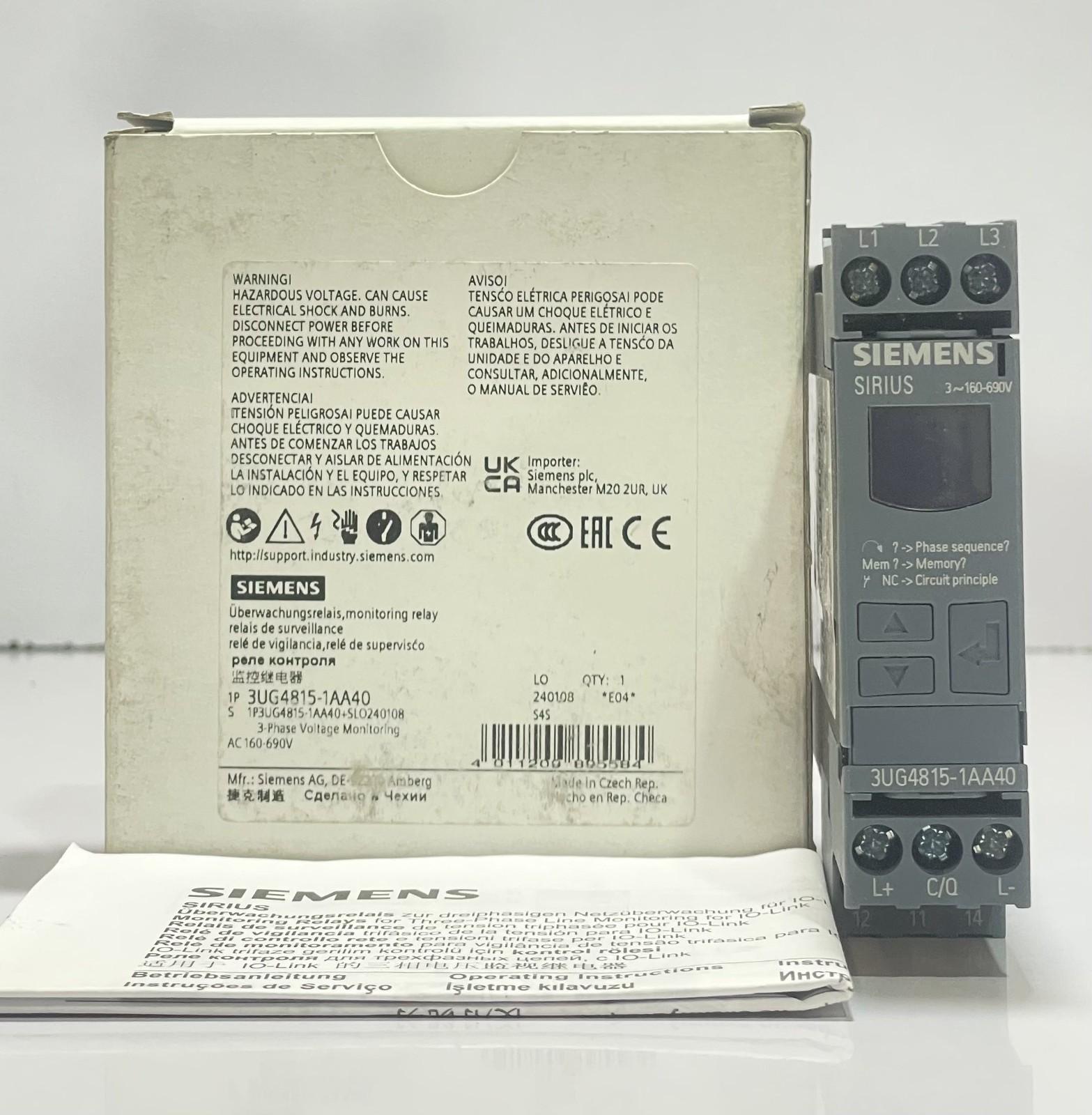 MON. RELAY, IO-LINK, 3-PH VOLT., 1CO, SCREW