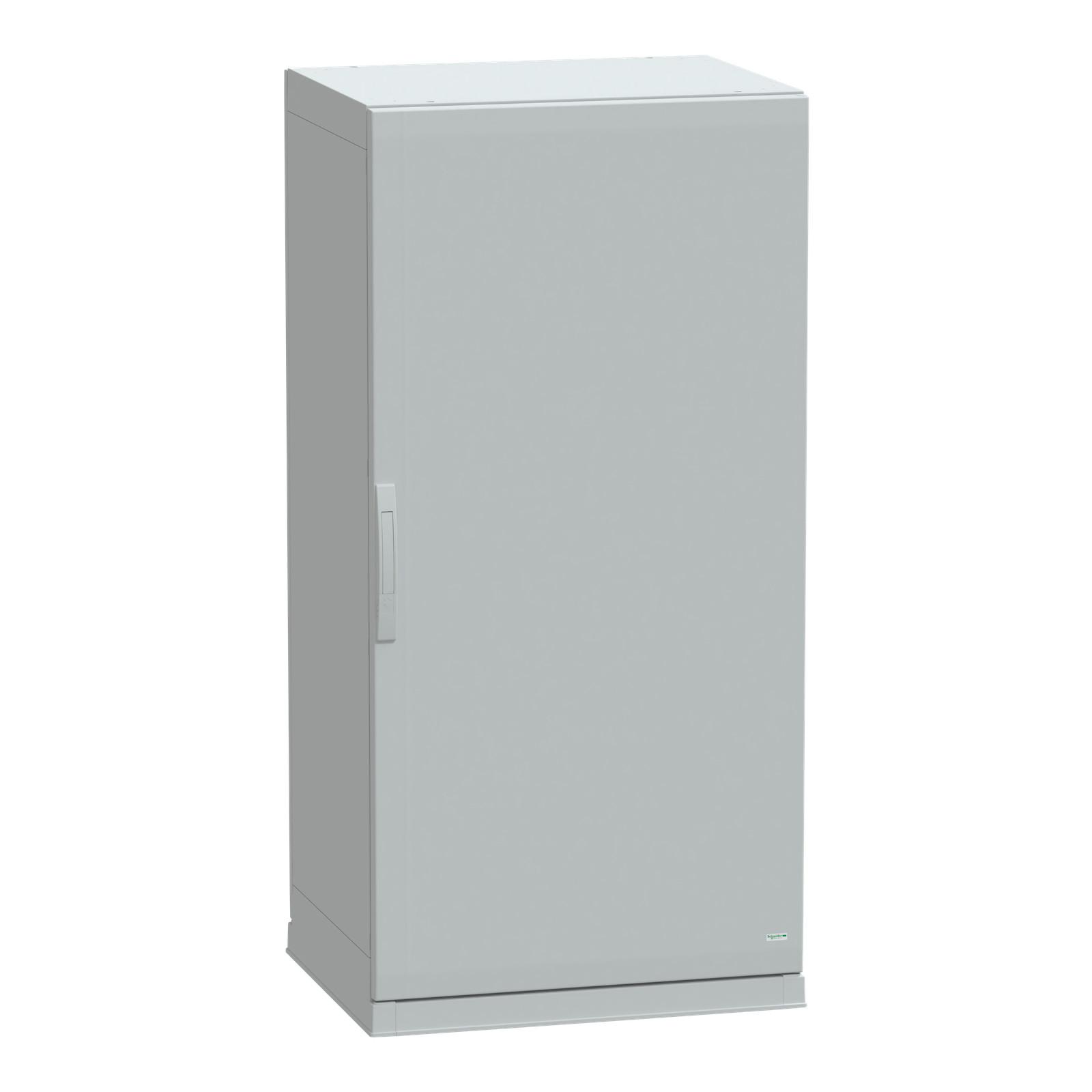 Floor standing polyester enclosure, Thalassa PLA, plain door, open bottom, 1500x750x620mm, IP54, IK10