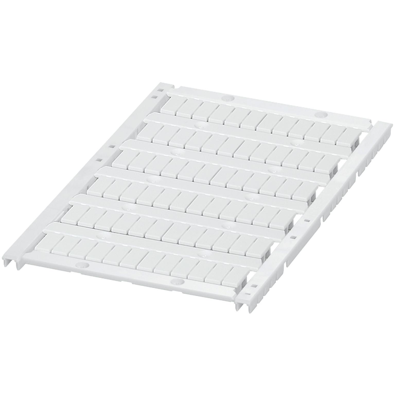 Marking card, Linergy TR, with 6 strips, 5mm, unprinted, 72 characters, white, Set of 10