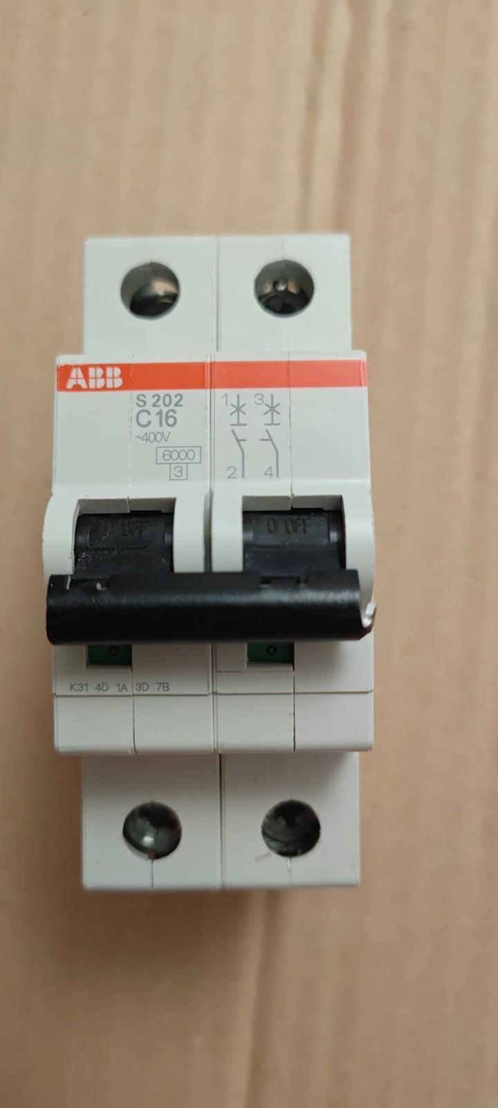 S202-C16 Miniature Circuit Breaker - 2P - C - 16 A