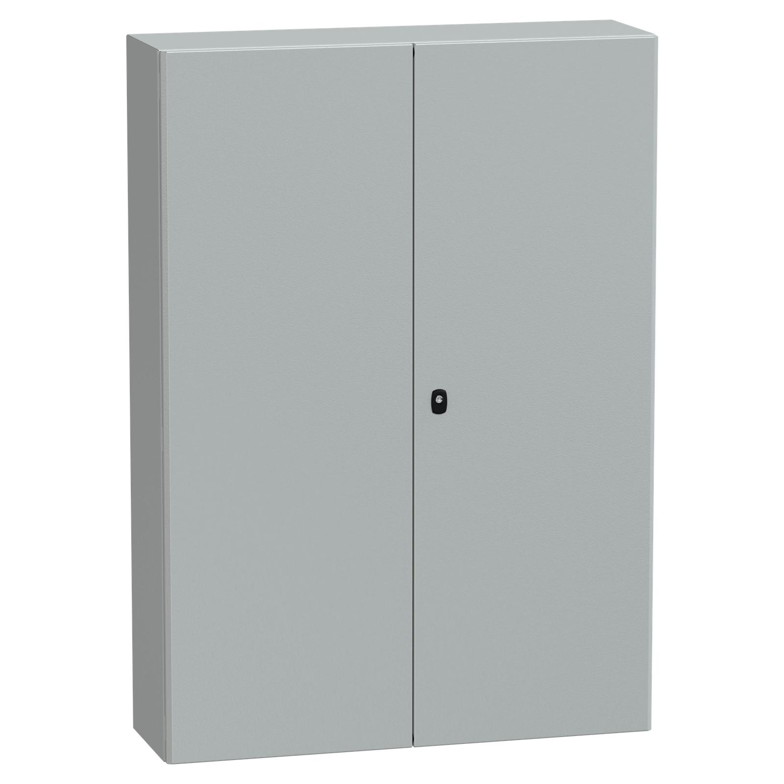 Wall mounted steel enclosure, Spacial S3D, double plain door, without mounting plate, 1400x1000x300mm, IP55, IK10