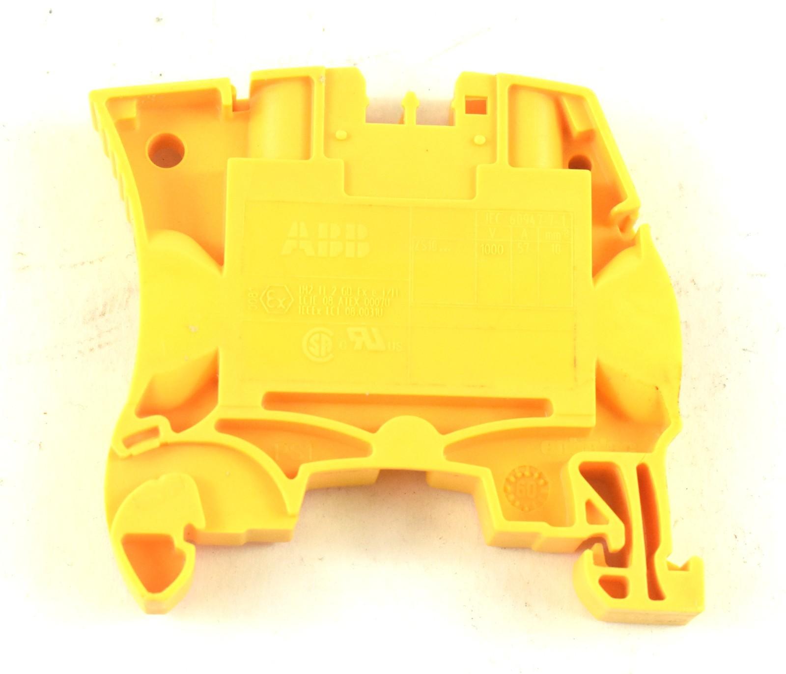 ZS10-YL Screw Clamp Terminal Block - Feed-through - Yellow