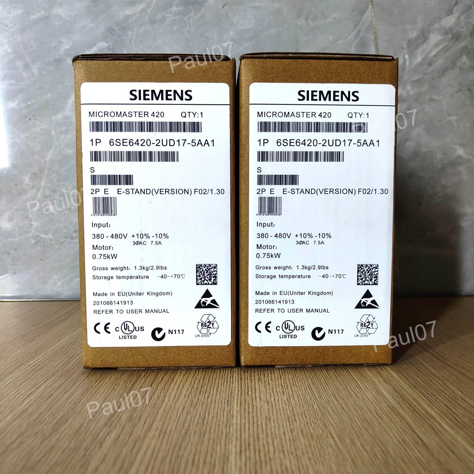 6SE6420-2UD17-5AA1 MICROMASTER 420 6SE6 420-2UD17-5AA1 0.75KW