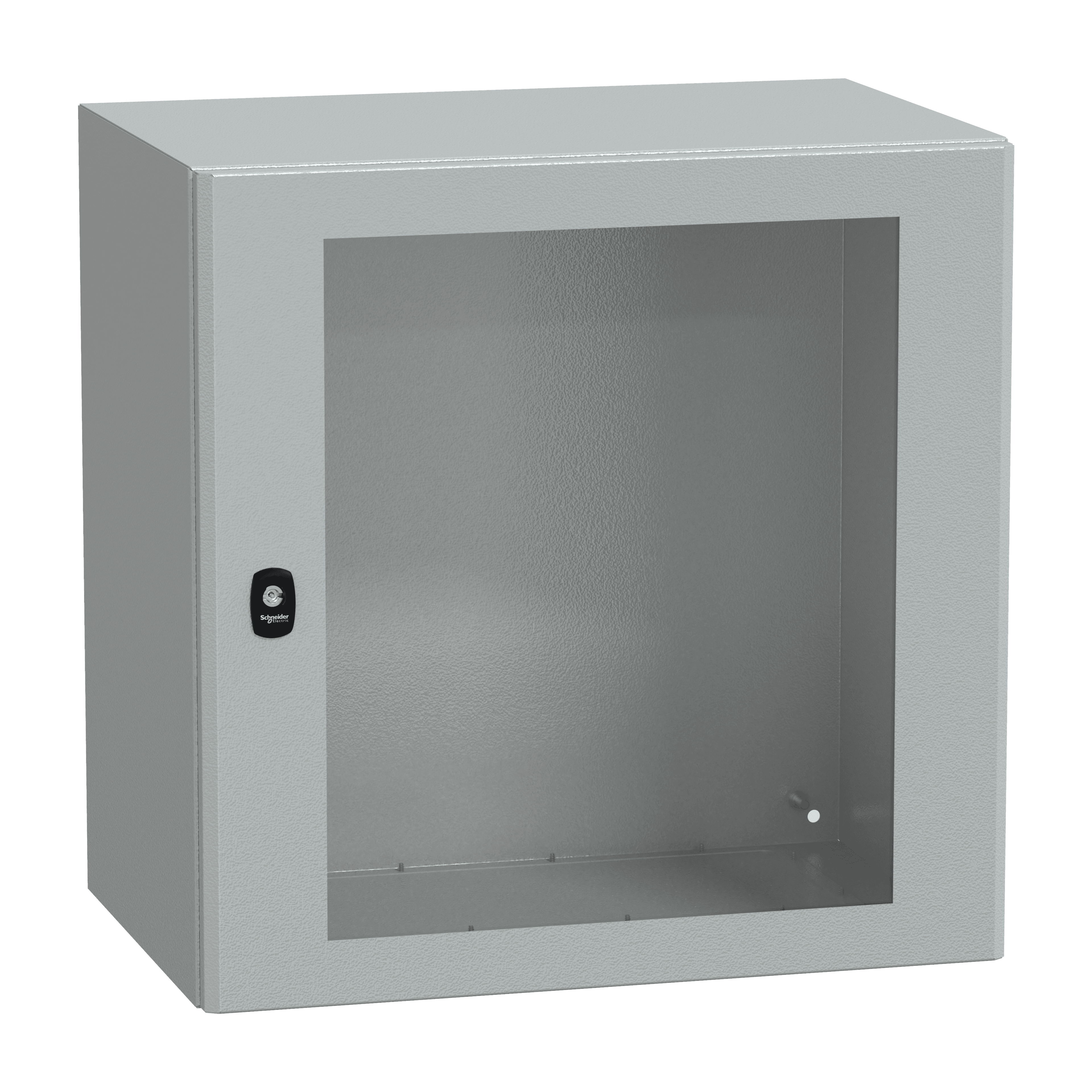 Wall mounted steel enclosure, Spacial S3D, transparent door, without mounting plate, 600x600x400mm, IP66, IK08