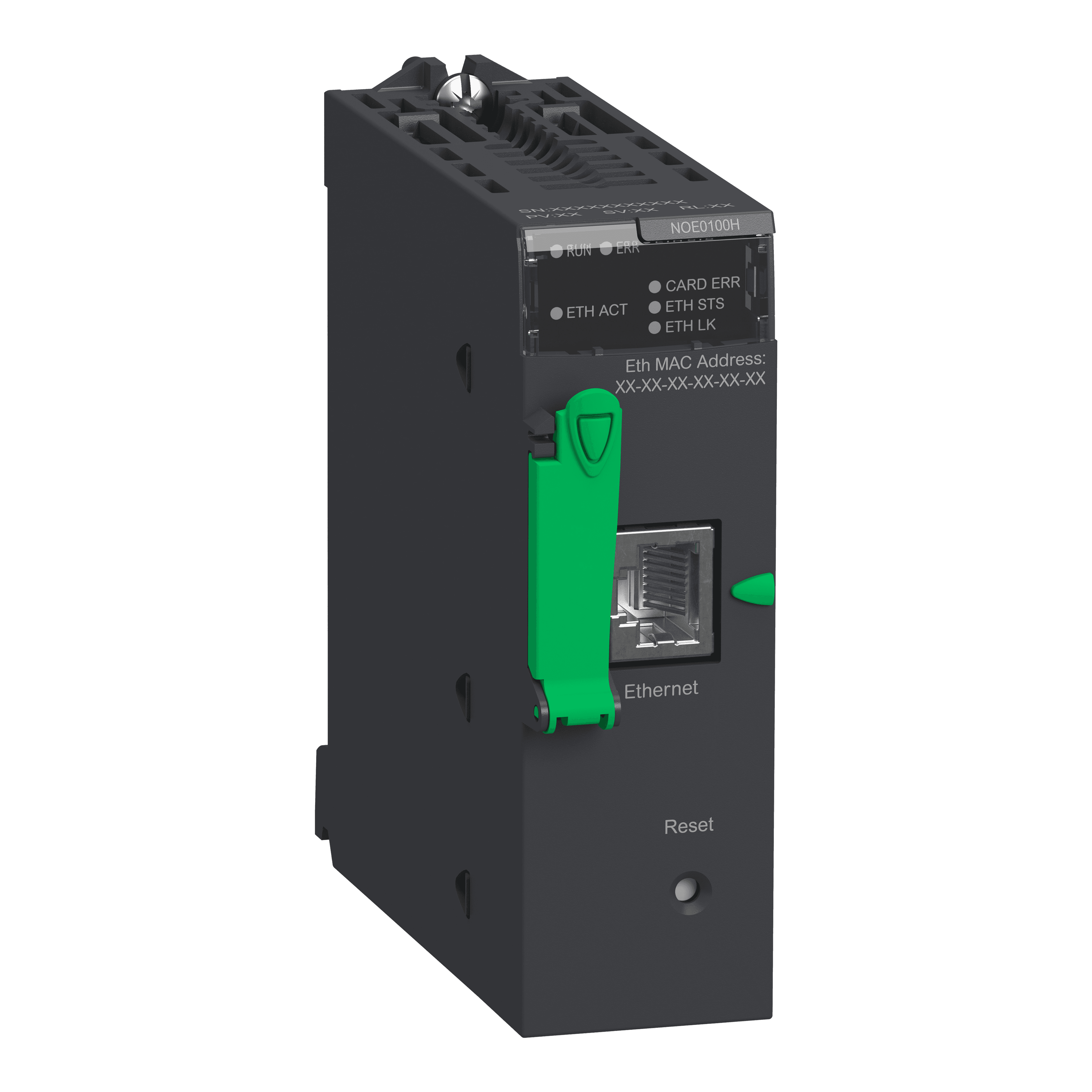 network module, Modicon M340, Modbus/TCP, 1 x RJ45, flash memory card, for severe environments