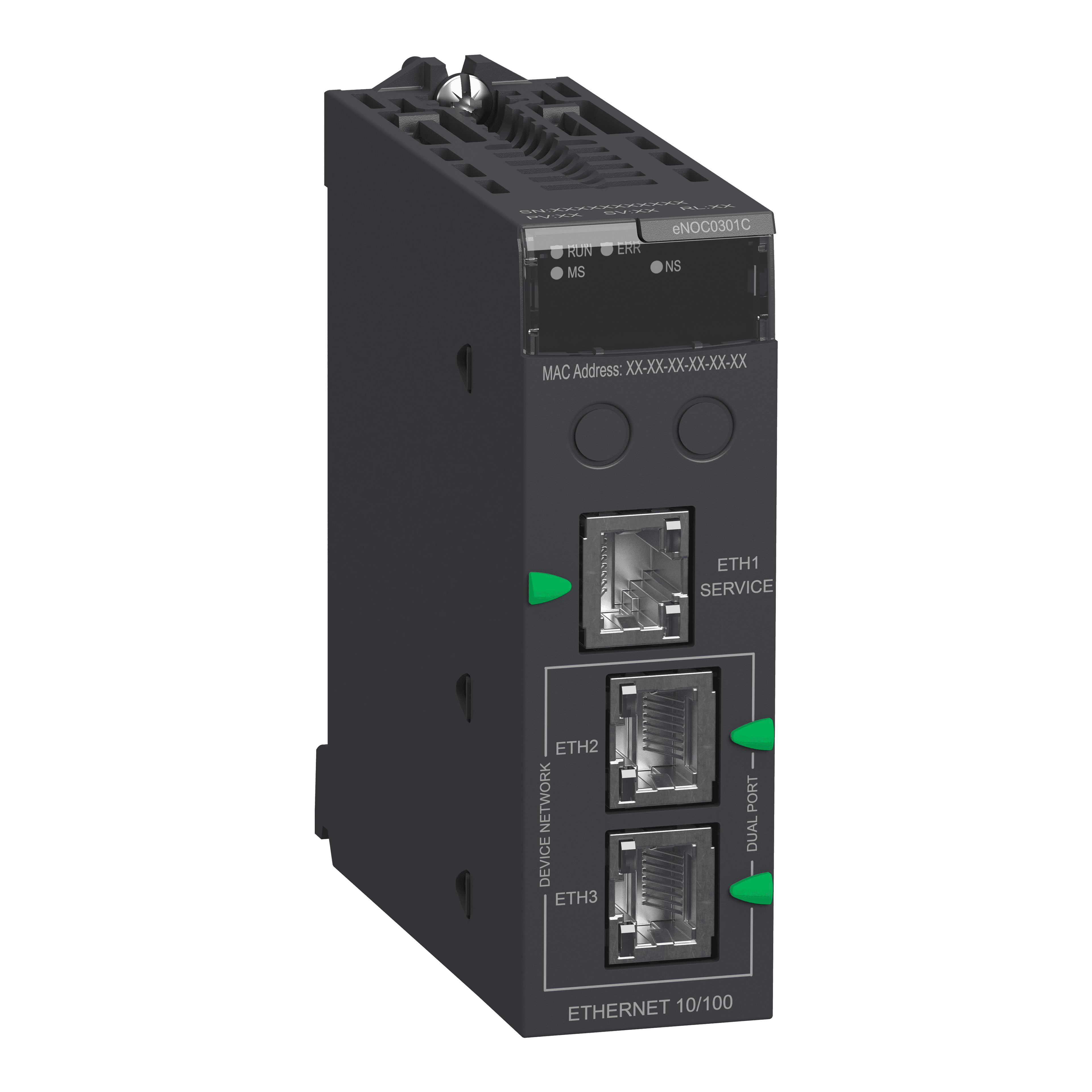 network module, Modicon M580, Ethernet IP/Modbus TCP, coated