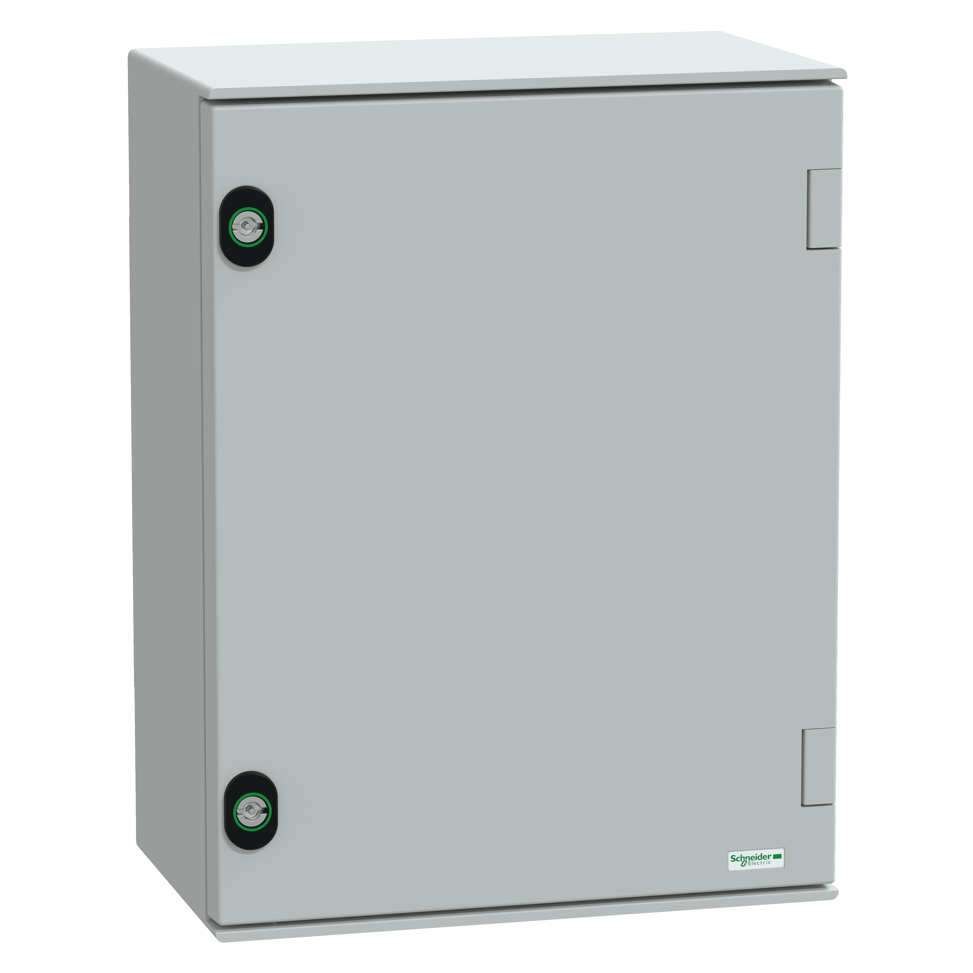 Wall mounted polyester enclosure, Thalassa PLM, plain door, with metallic plate, 430x330x200mm, IP66, IK10, RAL 7035