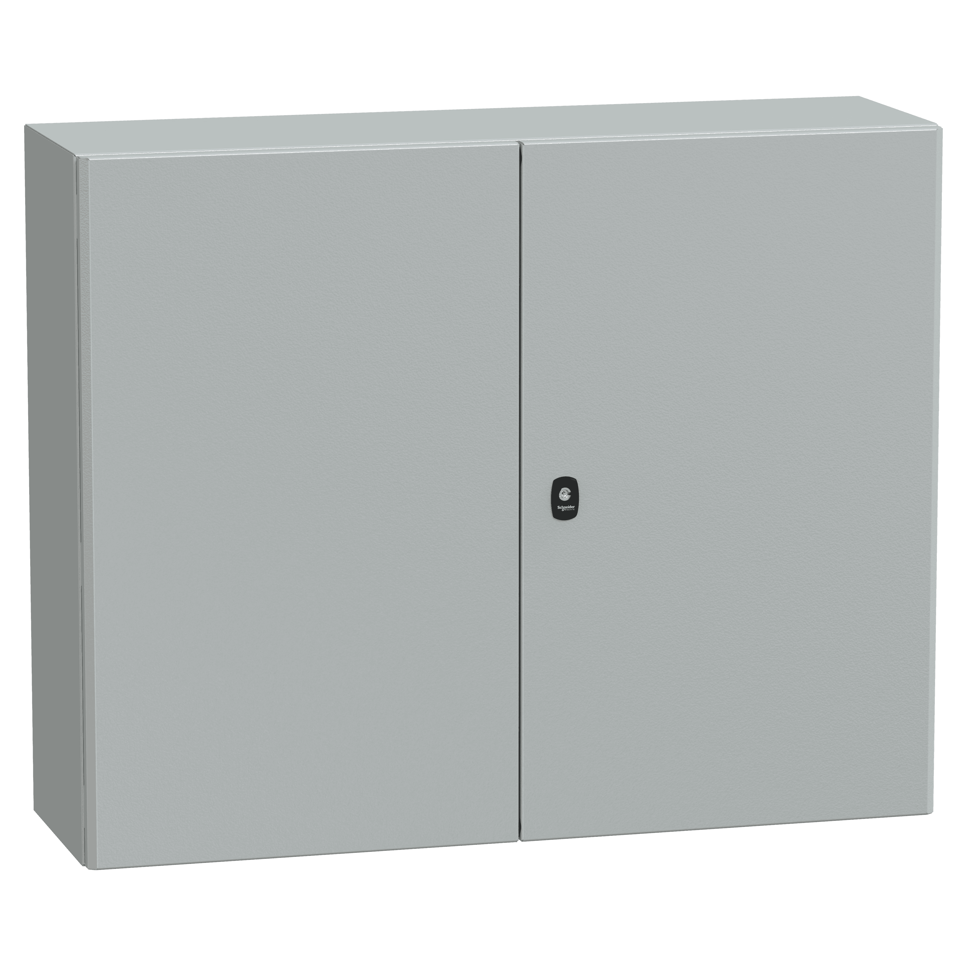 Wall mounted steel enclosure, Spacial S3D, double plain door, with mounting plate, 800x1200x300mm, IP55, IK10