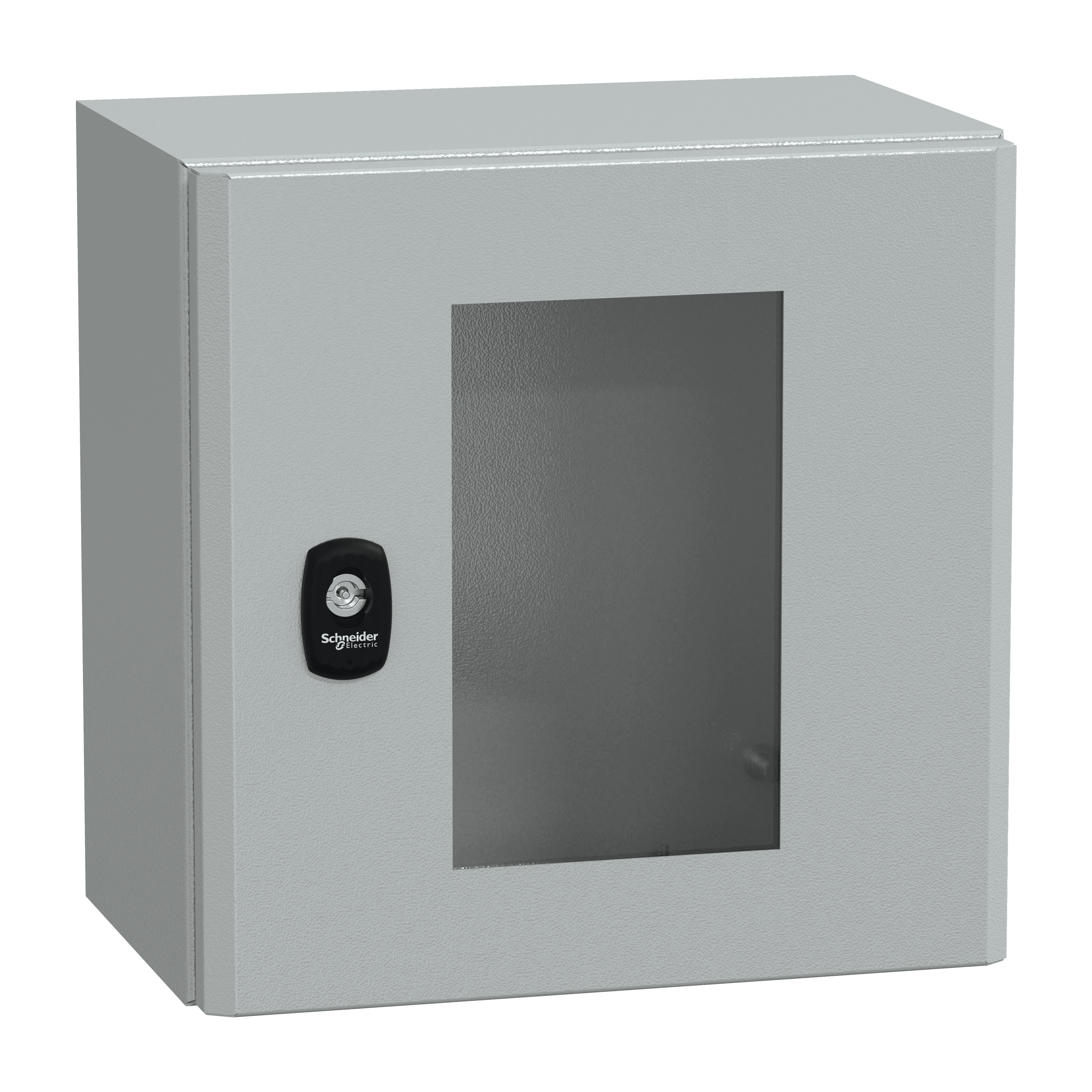 Wall mounted steel enclosure, Spacial S3D, transparent door, without mounting plate, 300x300x200mm, IP66, IK08