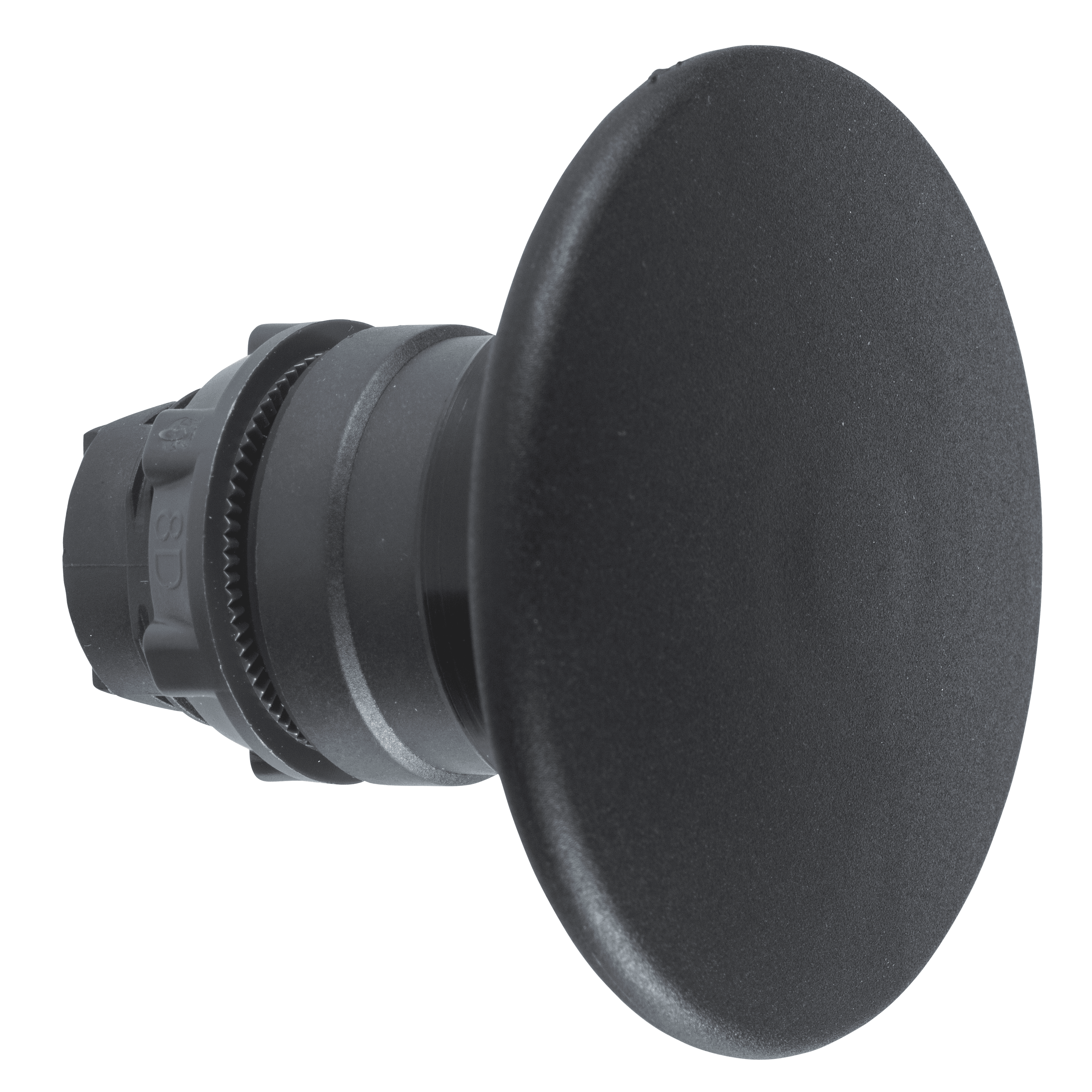 Head for non illuminated pushbutton, Harmony XB5, plastic, black, mushroom 60mm, 22mm, spring return